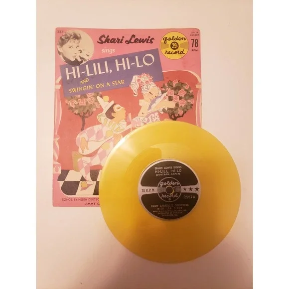 Shari Lewis Sings Hi-Lili, Hi-Lo 6" 78 RPM Vintage Golden Record #557 w Lambchop - Picture 4 of 4